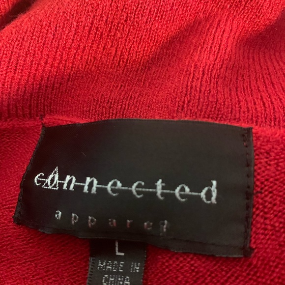 Red sweater dress with cowl neck - Picture 3 of 4